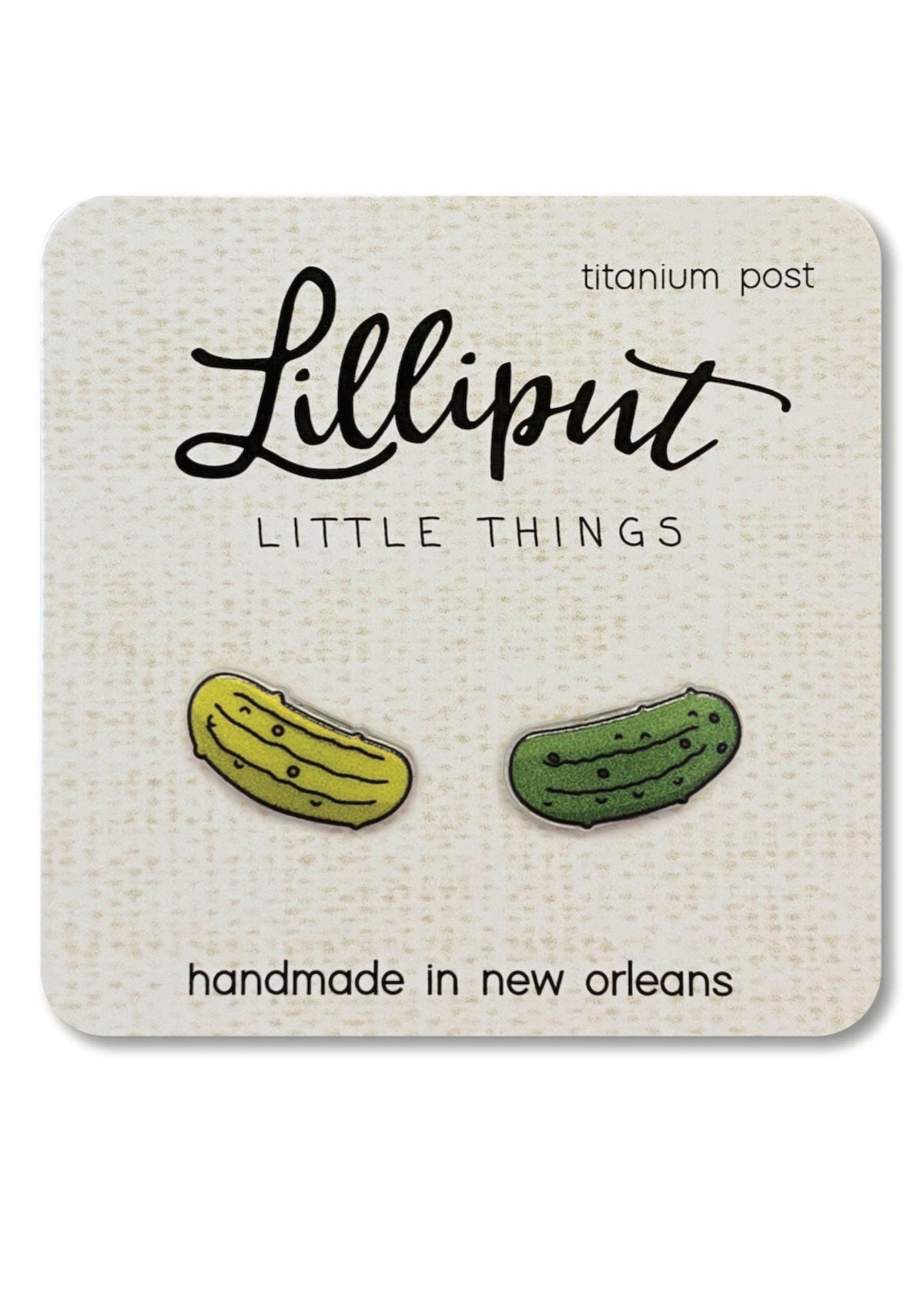 Dill - lightful Pickle Earrings ✨ Hypoallergenic Titanium Studs for Fun & Quirky Style by Foxy's - Foxy’s