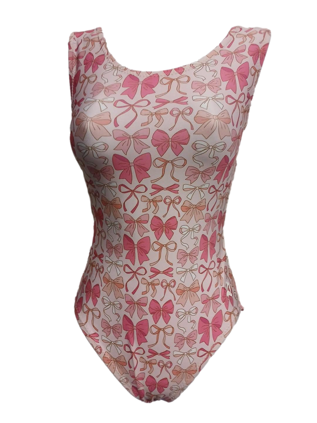 little bow pink leotard