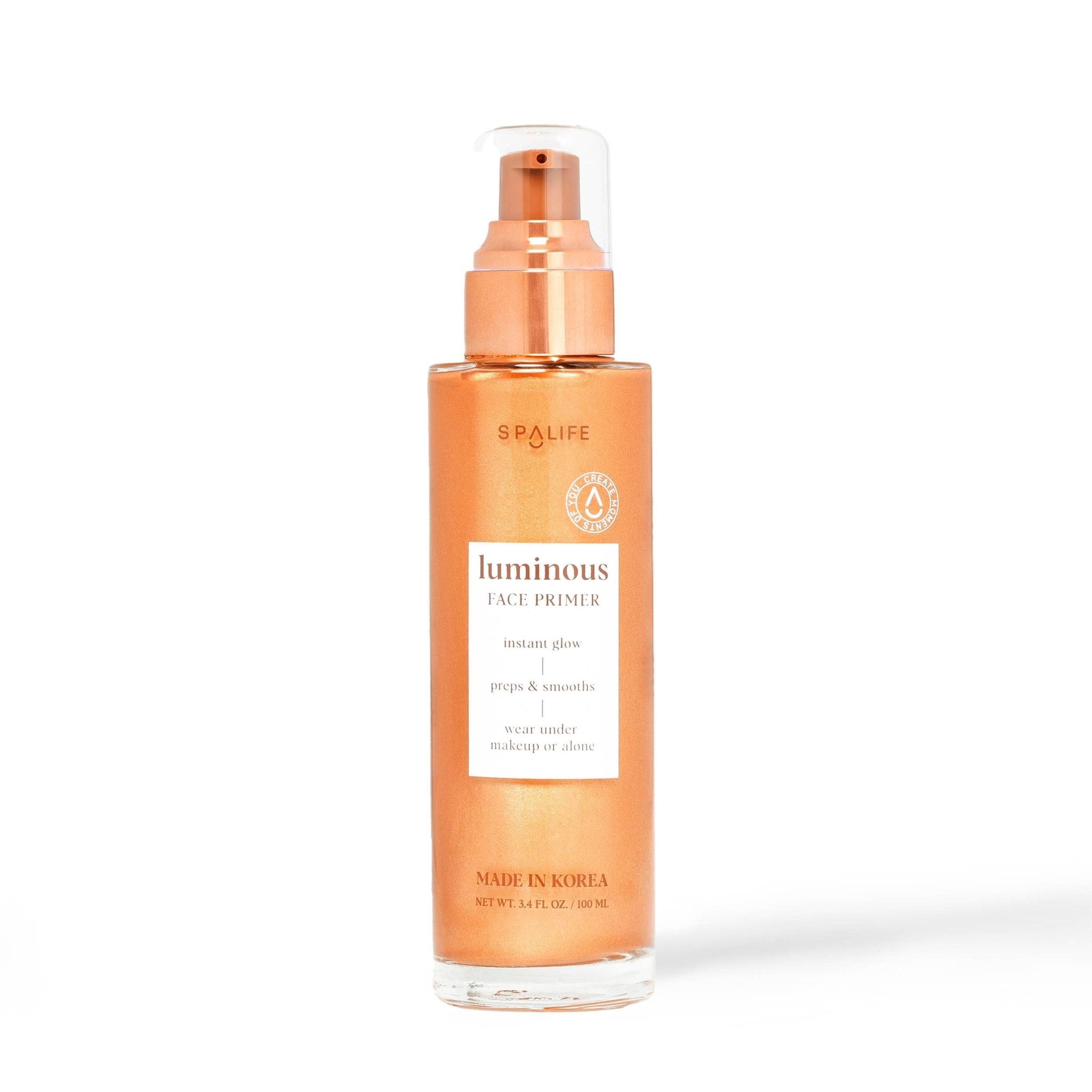 Spalife luminous face primer bottle on a white background