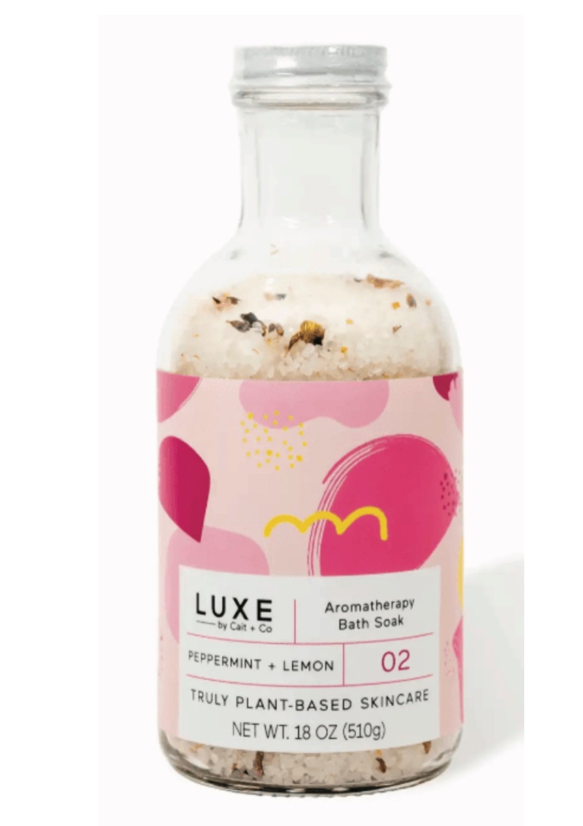 Luxe Peppermint + Lemon Aromatherapy Bath Salts Soak - 18 oz - Foxy’s