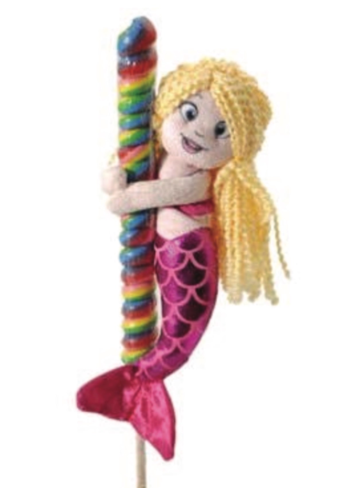 9" (22cm) Lollyplush Mermaid Blonde w/ 14" Rainbow Lollipop - Foxy’s