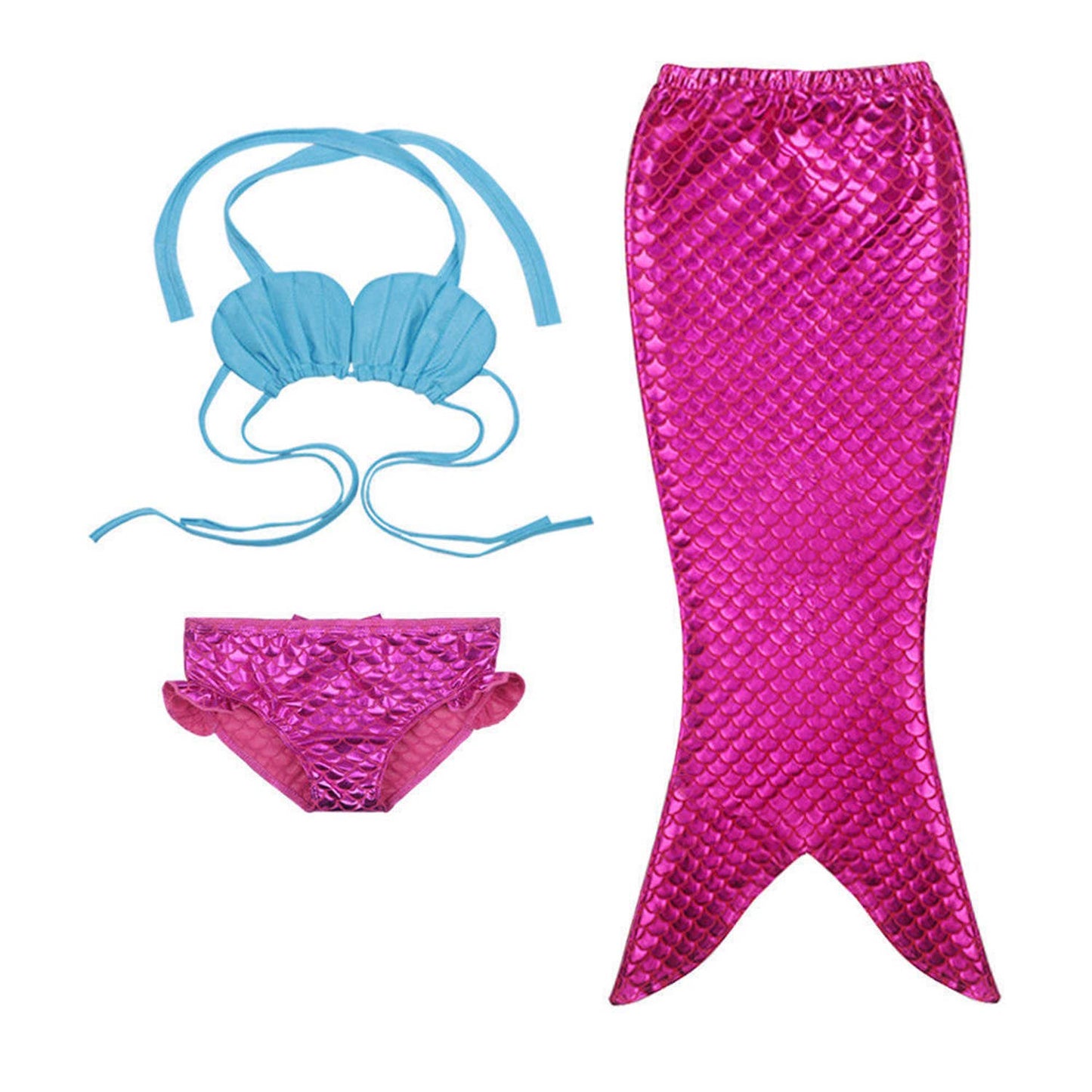 mermaid 3-piece swimsuit for girls