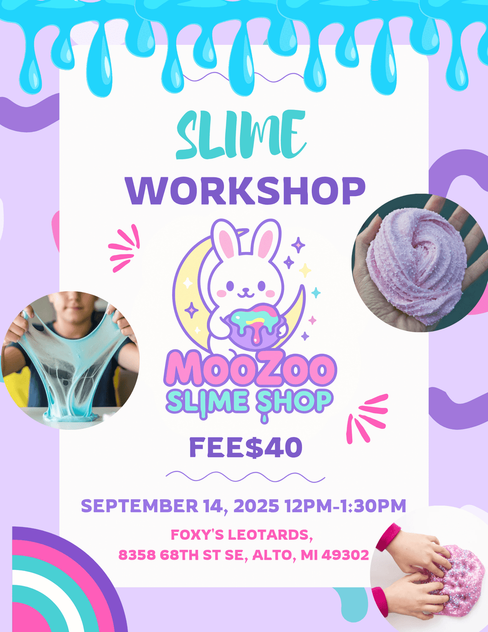 Slime Workshop at Foxy’s with Moozoo Slime!