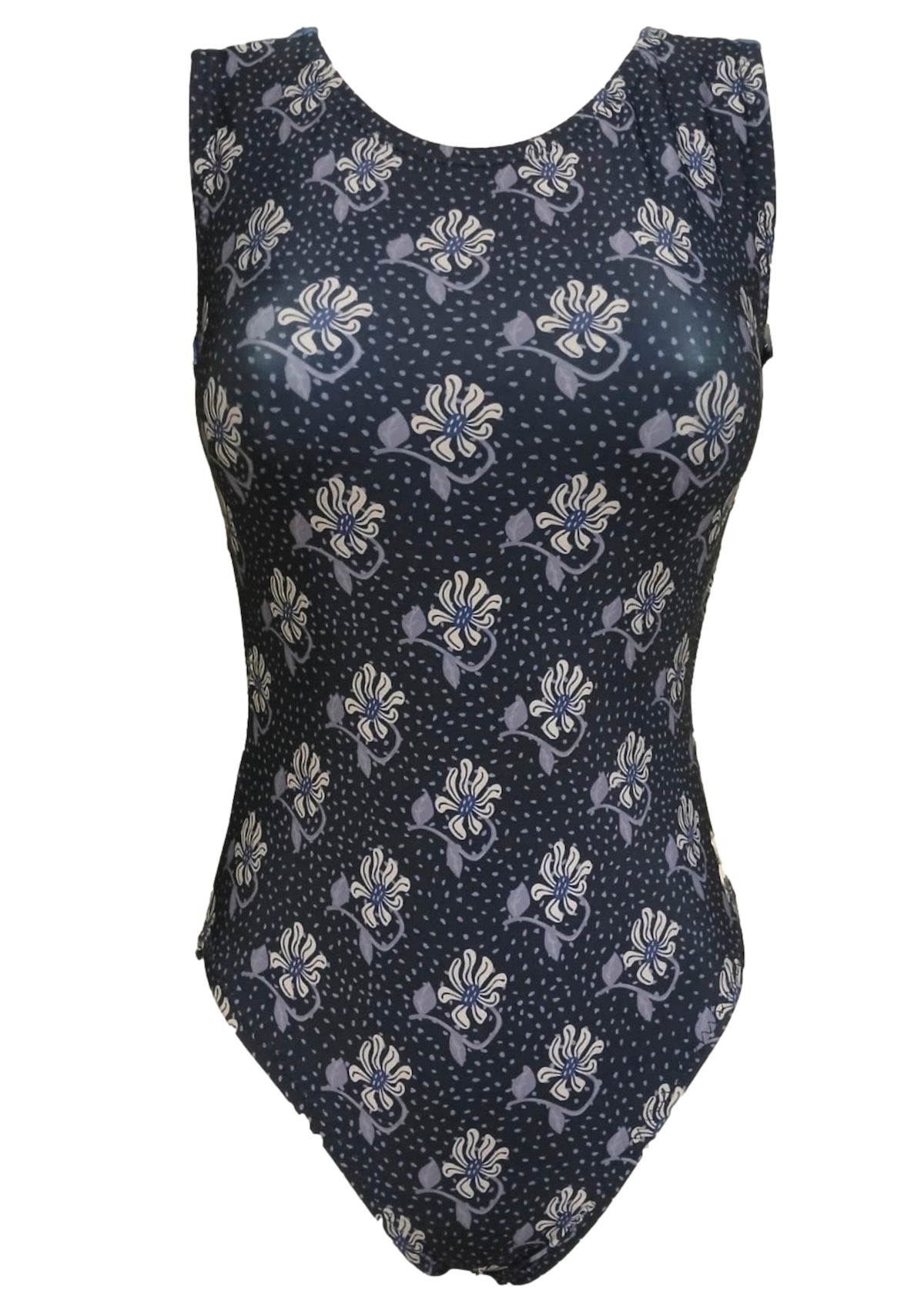 Navy Floweria Gymnastics Leotard - Girls & Women's Floral Leotard - Made in USA - Foxy’s