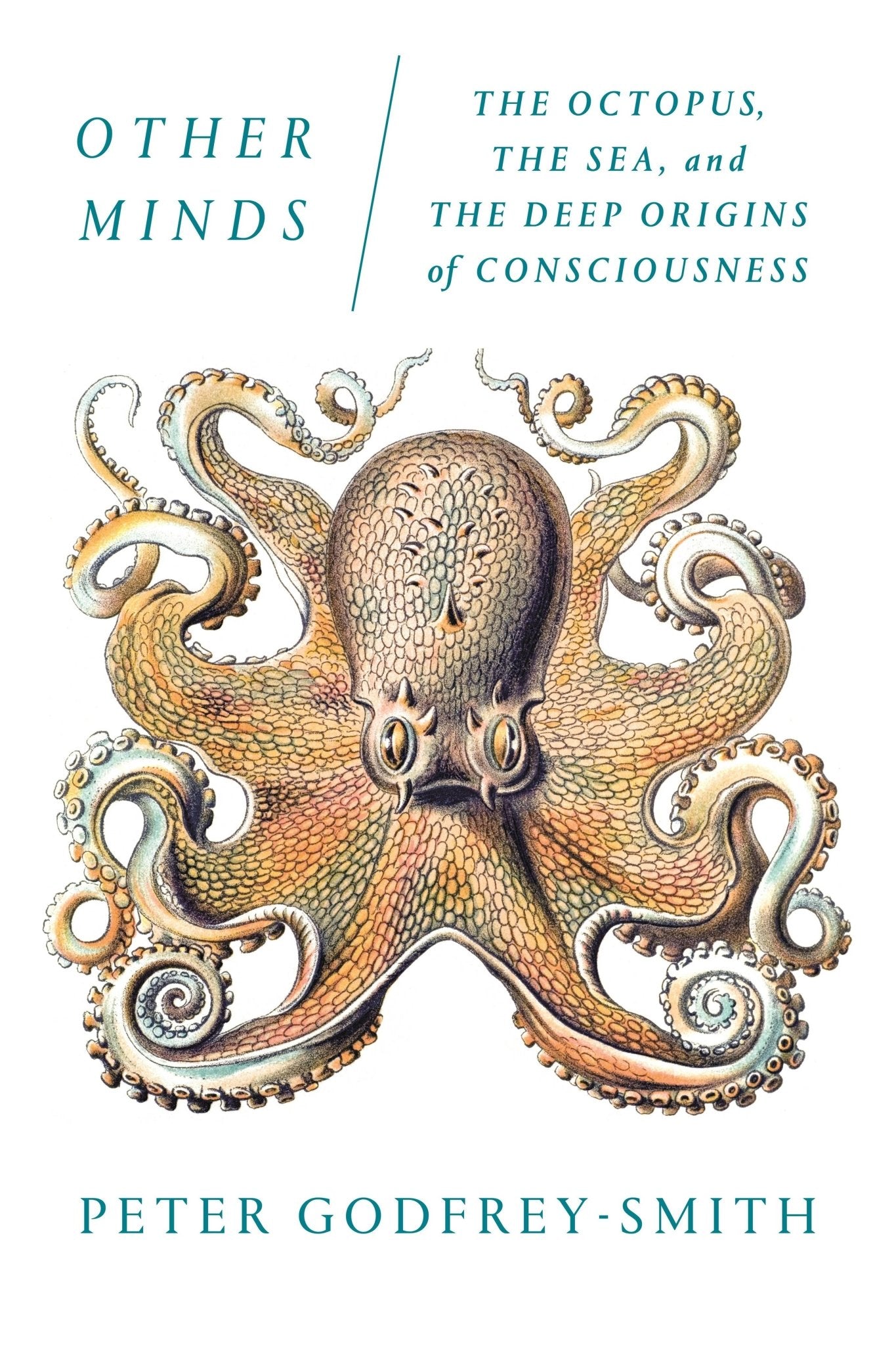 Book cover of 'Other Minds' with an illustration of an octopus on a white background