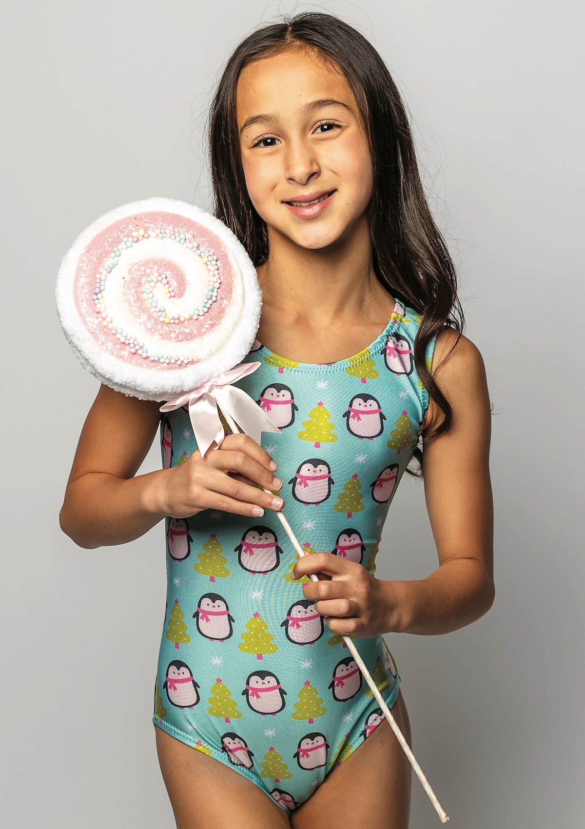 Penguin Pop Christmas Leotard for Girls Gymnastics (More Coming Soon) - Foxy’s