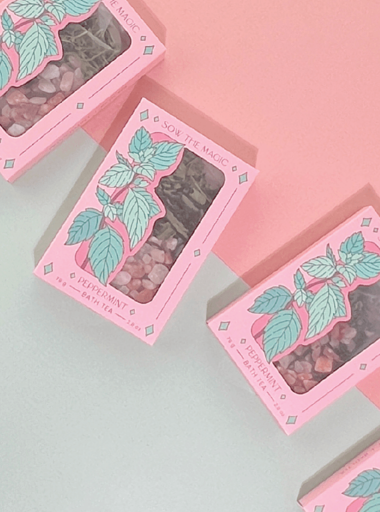 Peppermint Bliss Botanical Bath Tea Box - Foxy’s