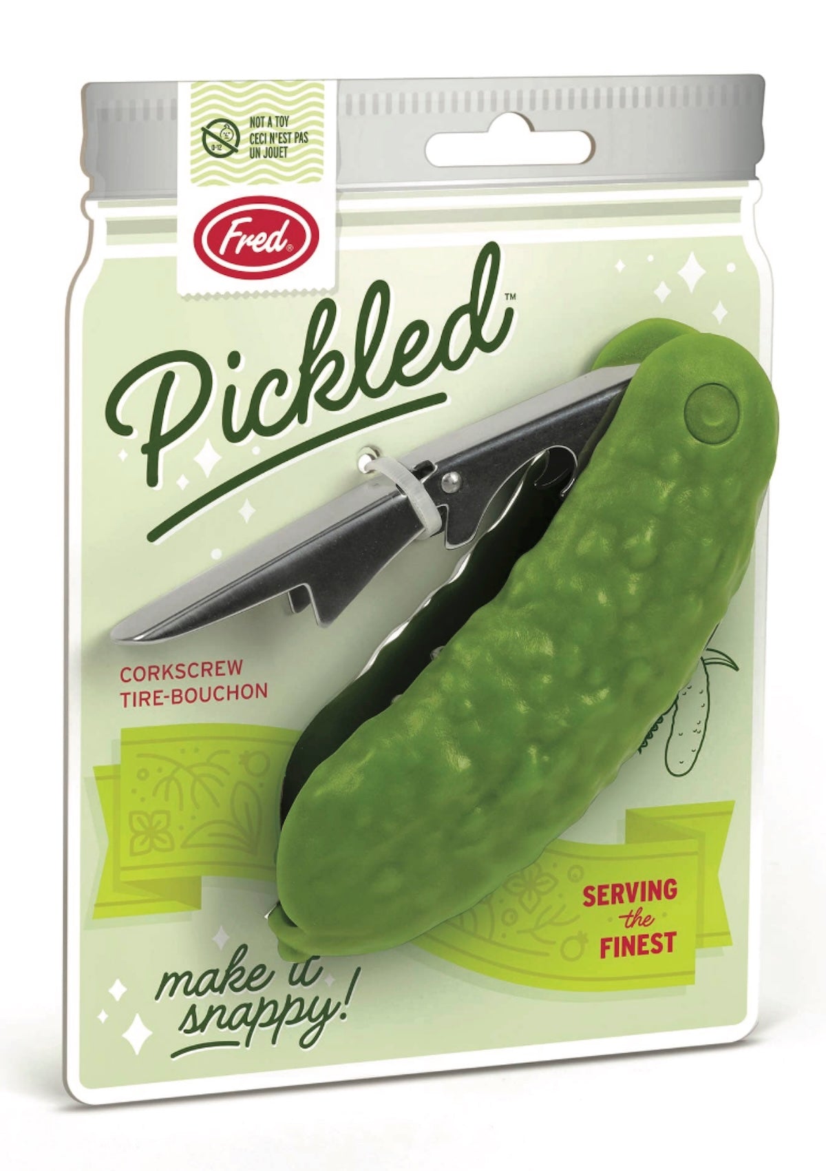 Pickled Corkscrew - Dill - ightful Wine Opener | Foxy's - Foxy’s