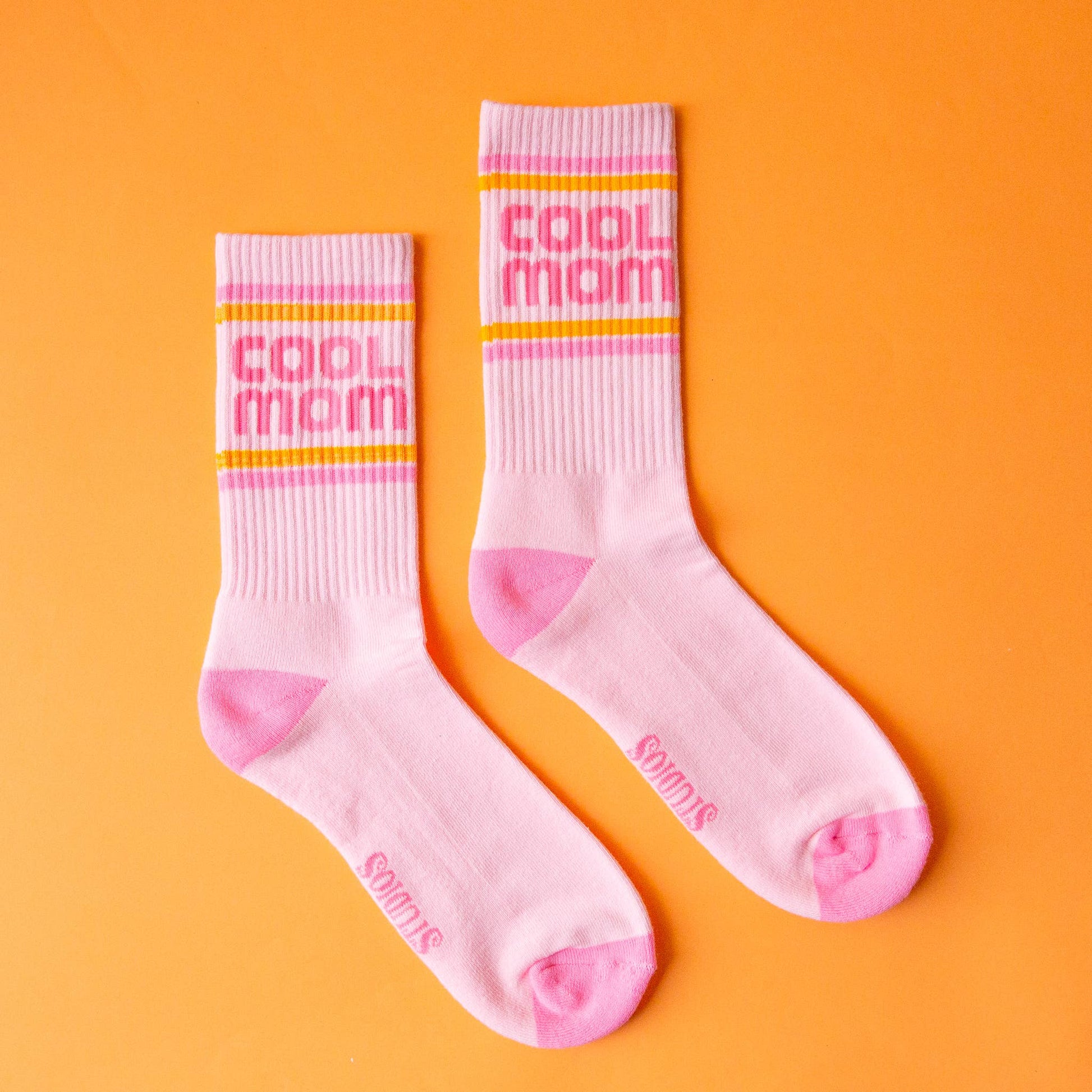 pink cool mom club socks for women