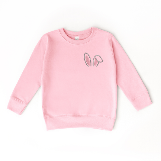 pink bunny ear Easter sweatshirt for girls