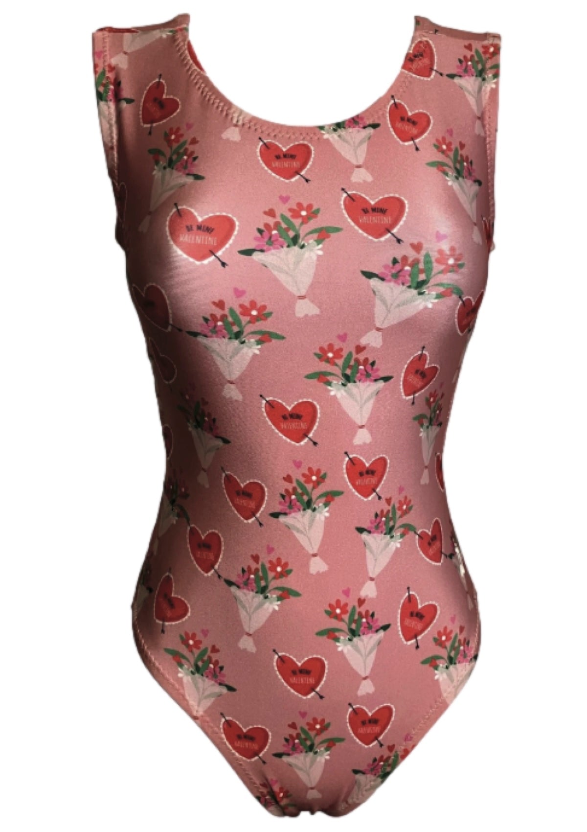 True Love Gymnastics Leotard - Valentine's Day Heart Print for Girls - Foxy’s
