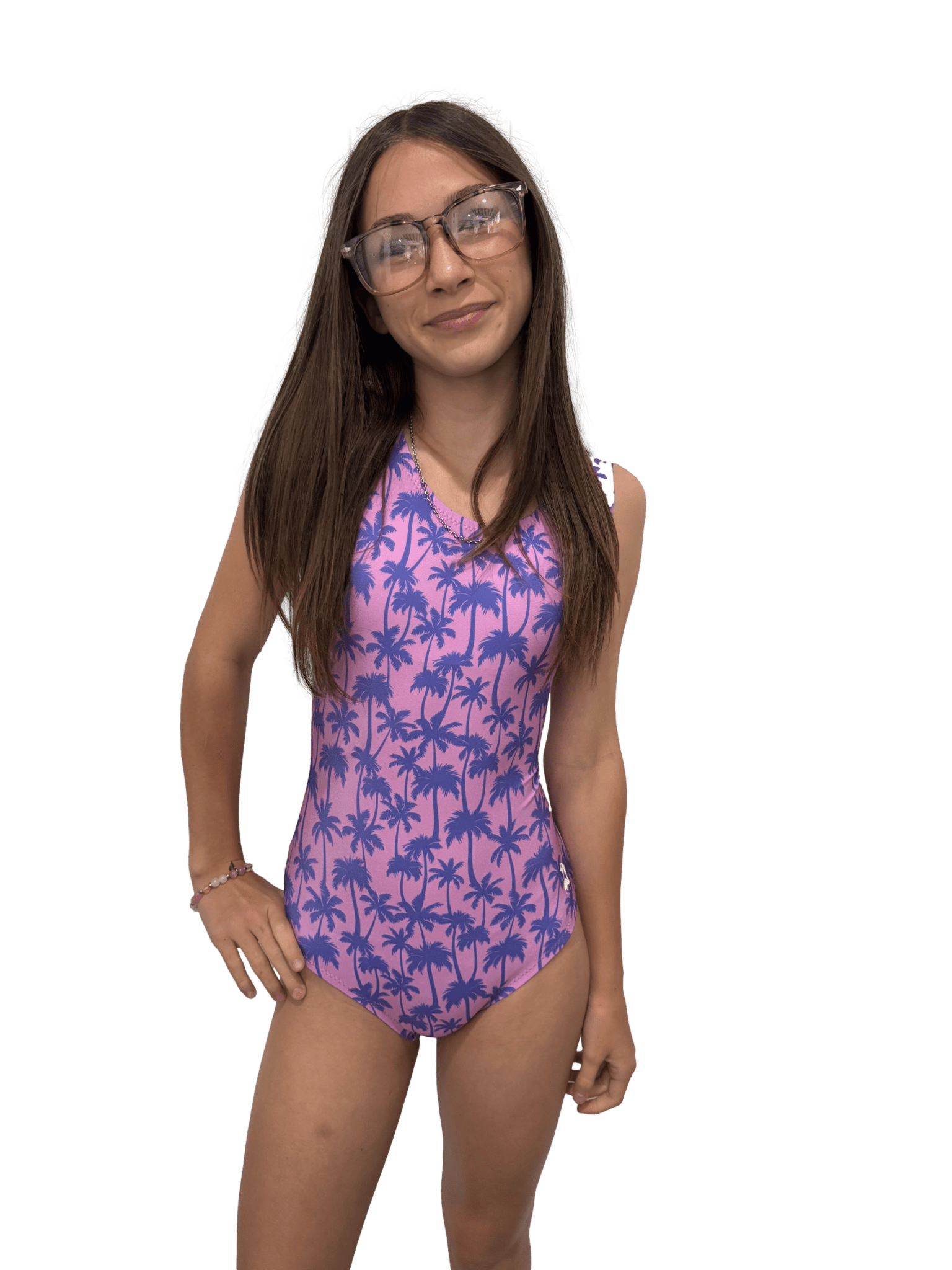 Palm Tree Gymnastics Leotard for Girls - Foxy's Fun & Comfortable Leotard - Foxy’s