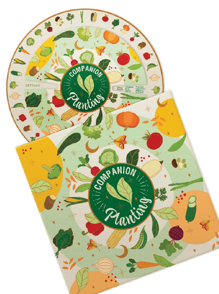 Companion Planting Spinner Card – Garden Guide for Thriving Crops & Natural Pest Control - Foxy’s