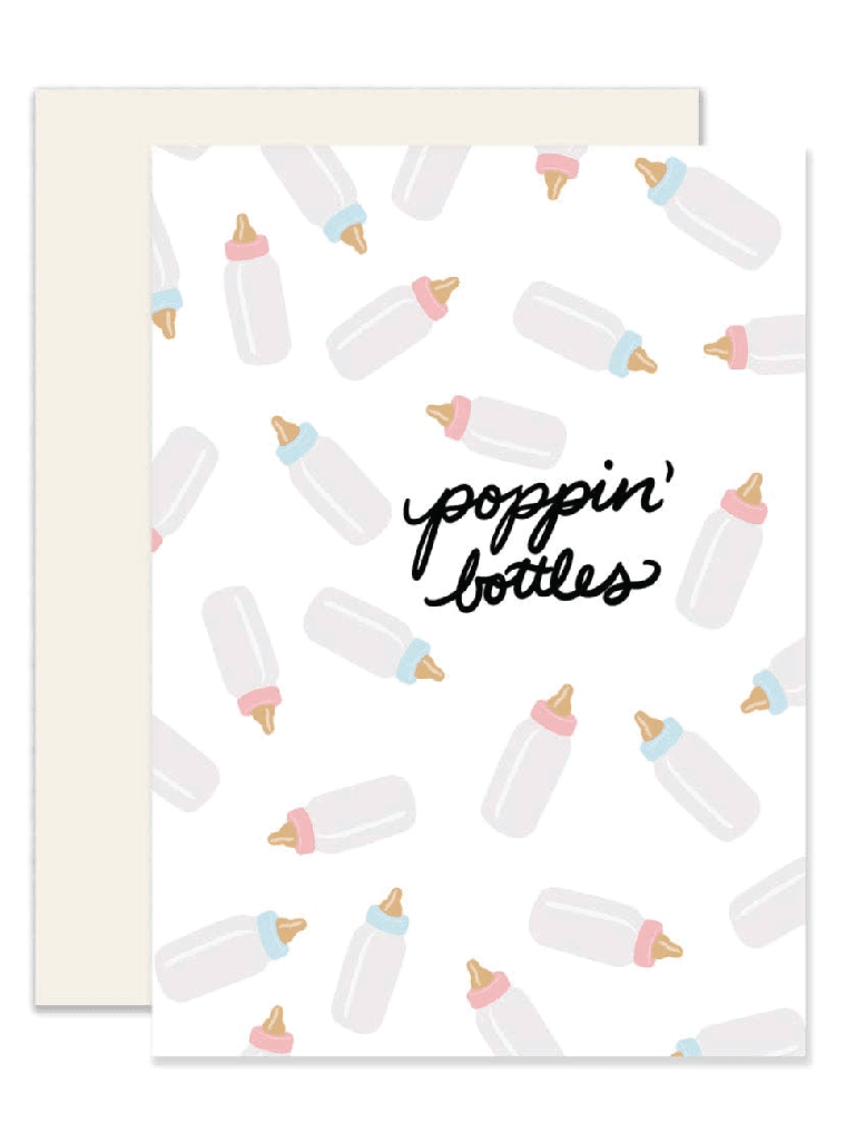 Baby Bottles | Baby Shower Card | New Baby Card - Foxy’s