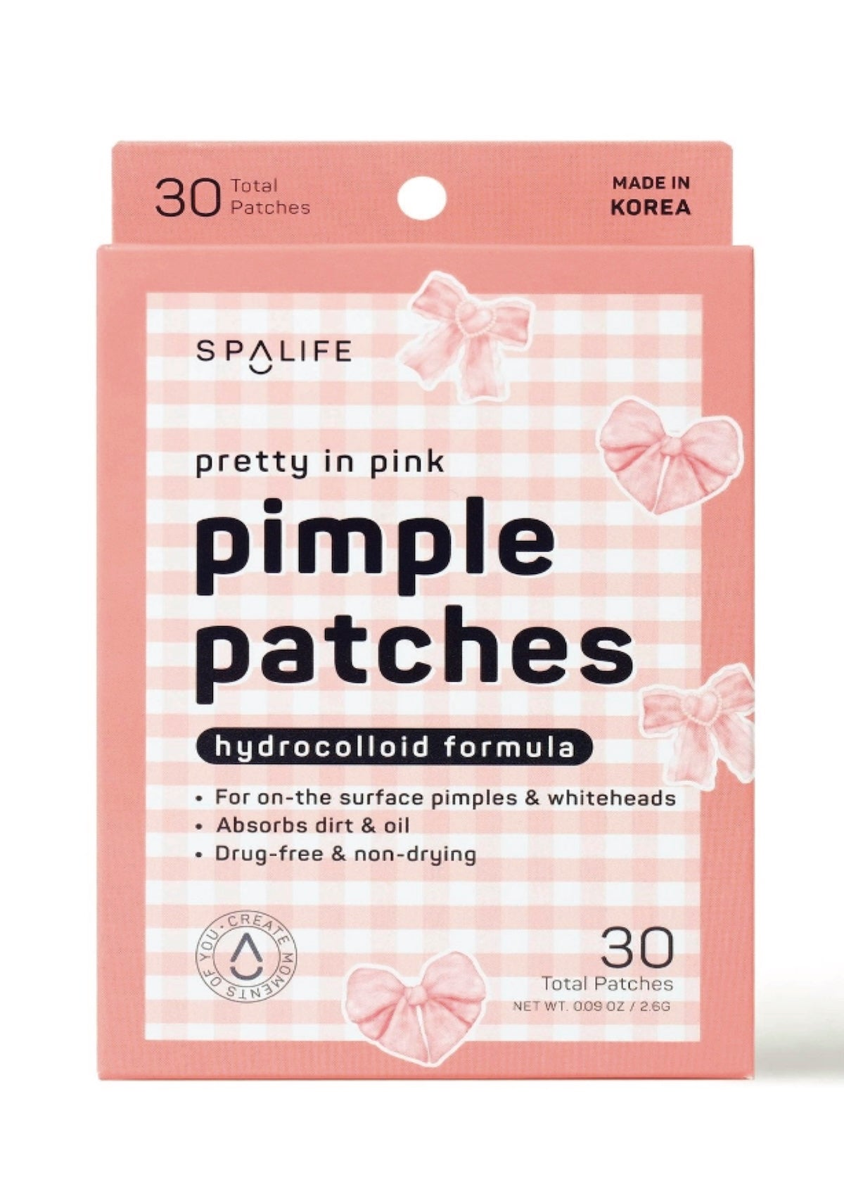 Pretty in Pink Bow Pimple Patches - Hydrocolloid Acne Spot Treatment - Foxy’s