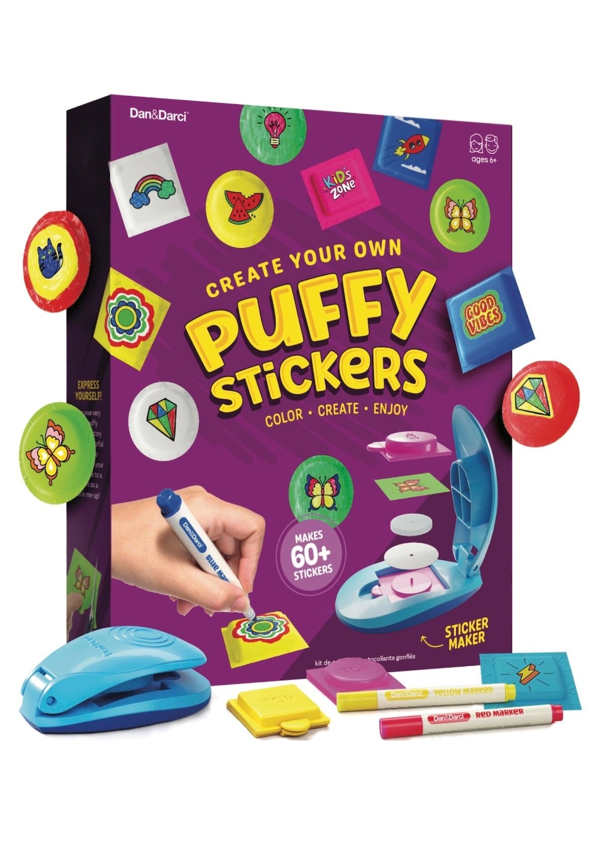 Puffy Sticker Maker Kit for Kids - Make Your Own 3D Stickers - Foxy’s