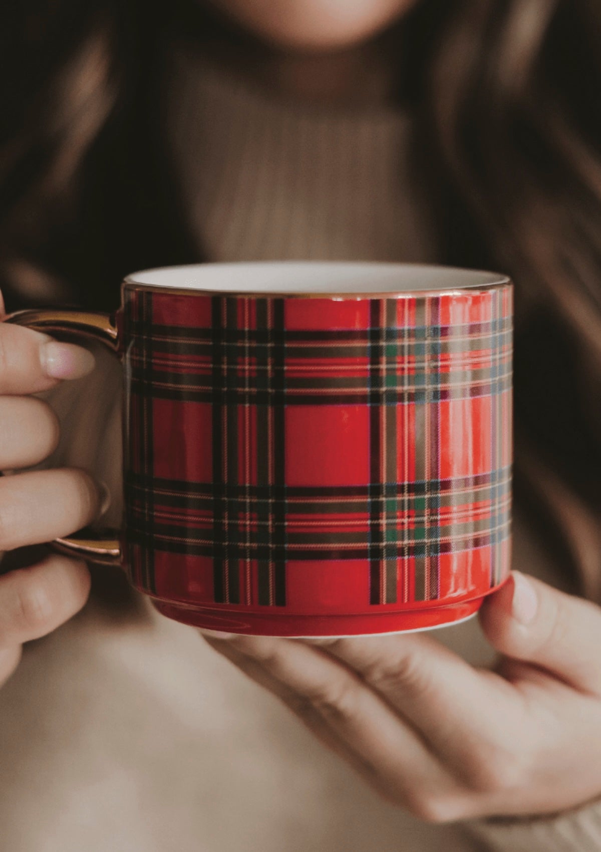 Red Plaid Coffee Mug - Christmas Decor & Gifts - Foxy’s