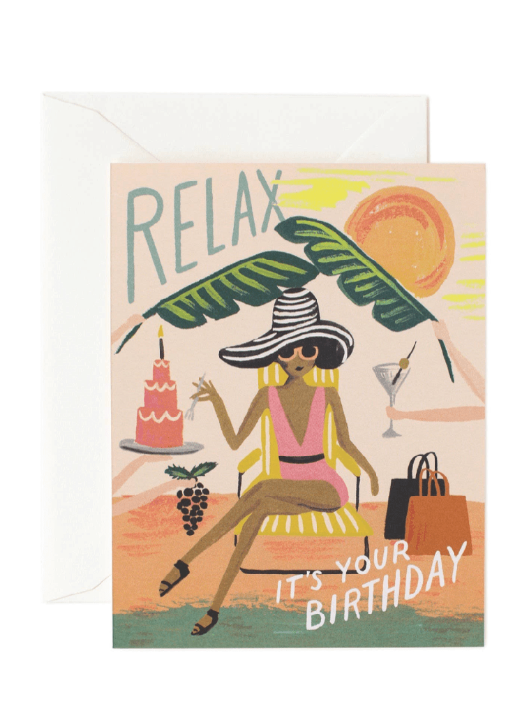 Relax Birthday Card - Foxy’s