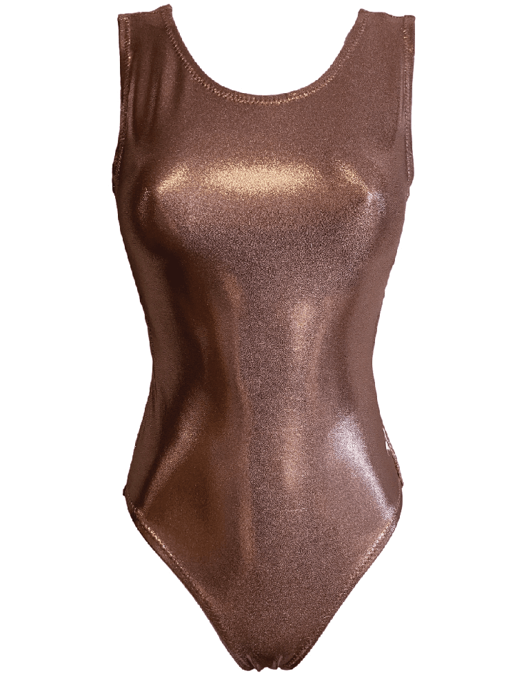 Rose Gold Mystique Leotard - Shimmery Gymnastics & Dance Leo by Foxy's - Foxy’s