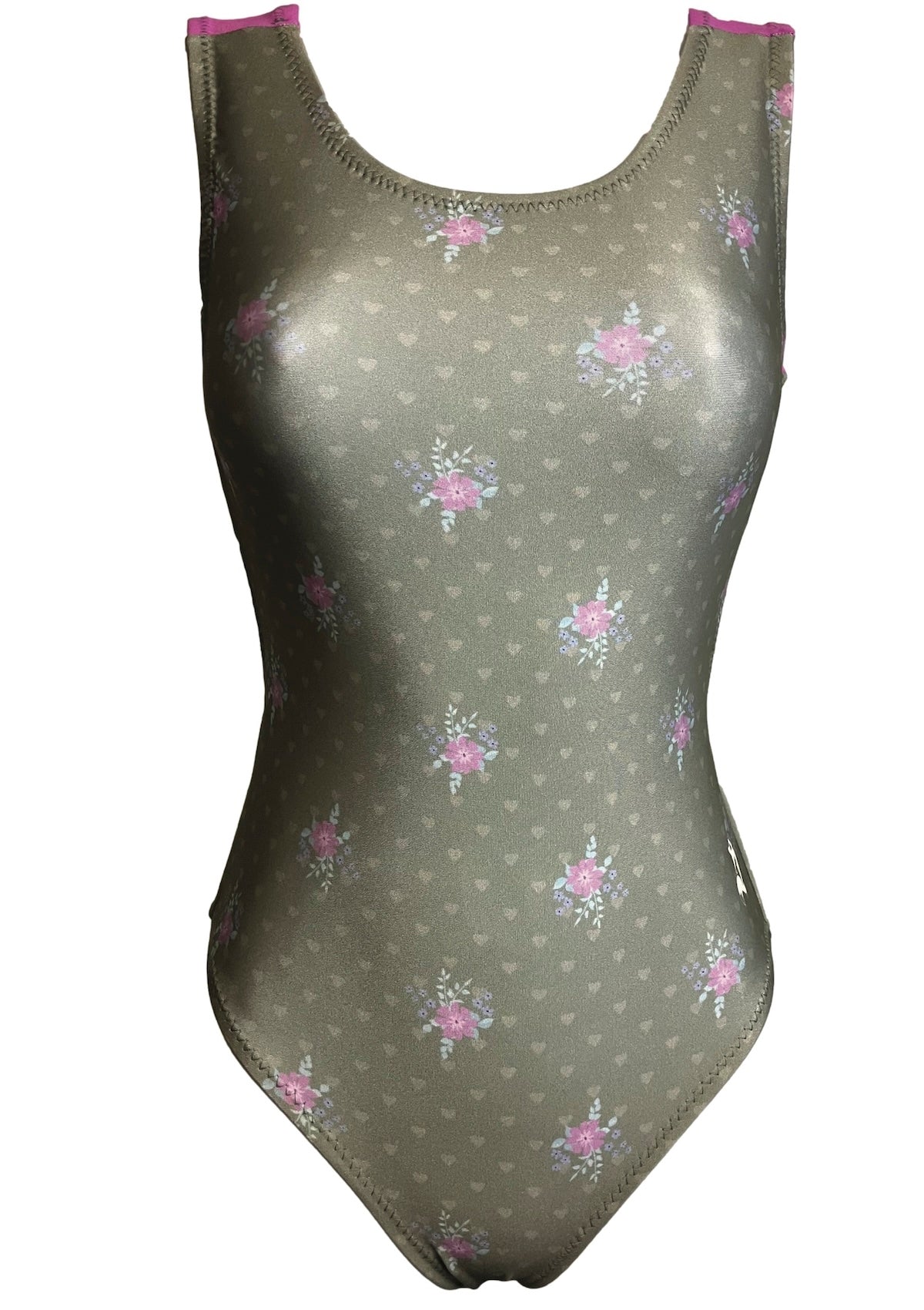 Sage Vintage Floral Gymnastics Leotard - Foxy's Leotards - Comfortable & Stylish - Foxy’s