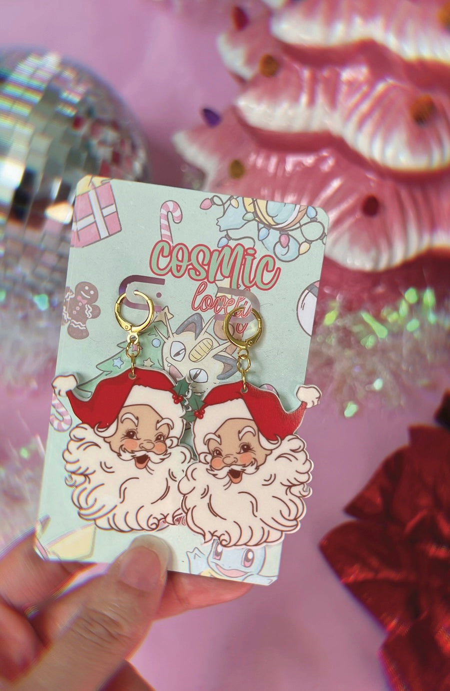 Santa Claus Christmas earrings 