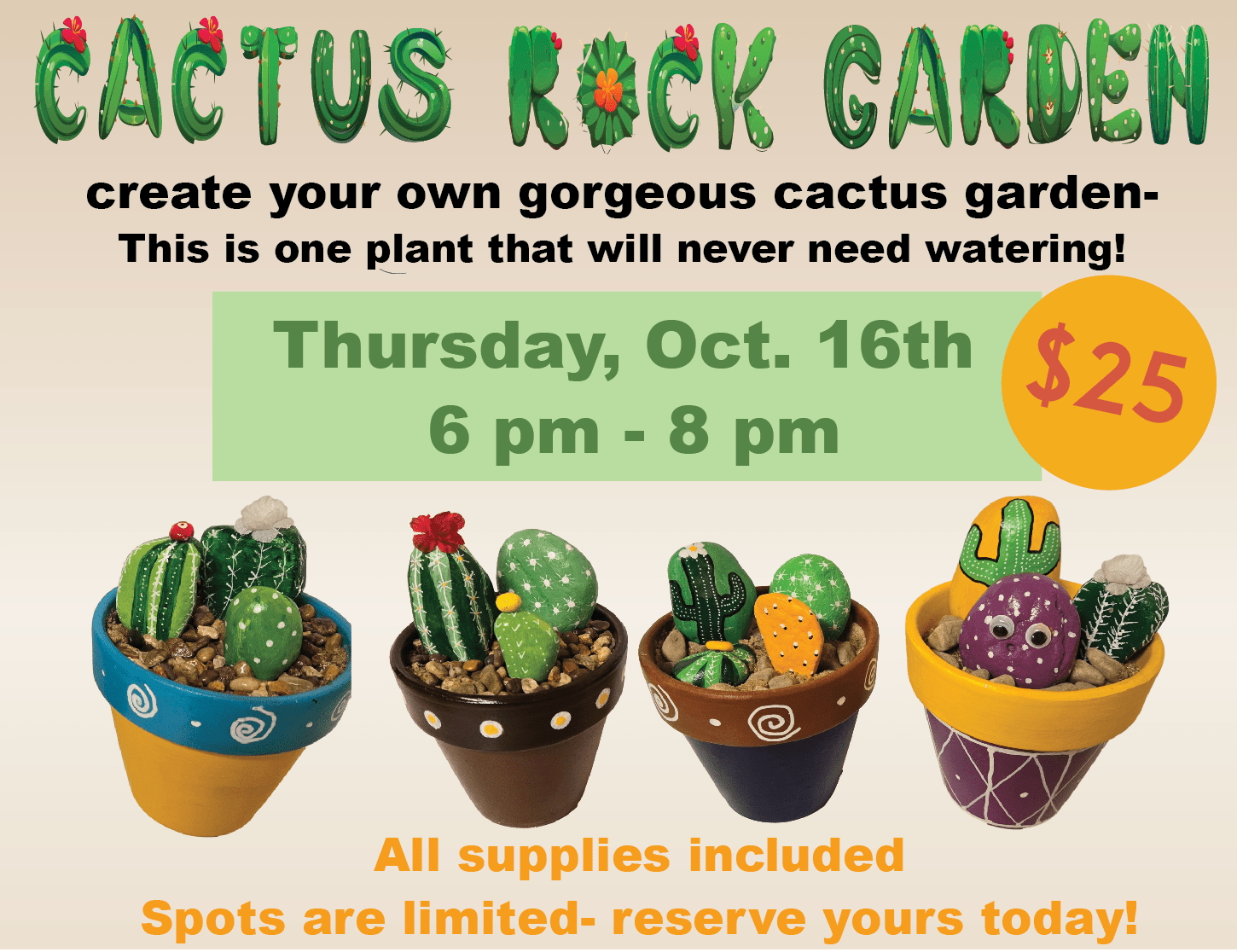 Cactus Rock Garden Workshop - Foxy’s