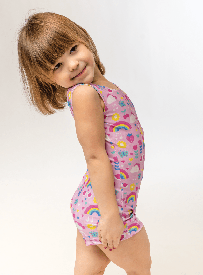 Sunshine & Rainbows Unitard for Girls Gymnastics & Dance - Foxy’s