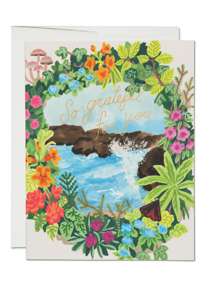 Ocean Vignette Thank You Card - Express Gratitude with Foxy's! - Foxy’s