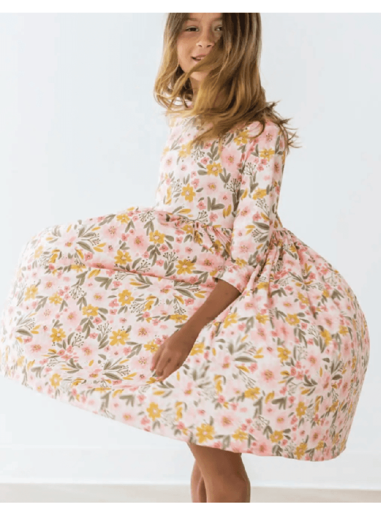 Girls Pretty Peachy Twirl Dress - (Size 5/6) - Perfect for Play! - Foxy’s