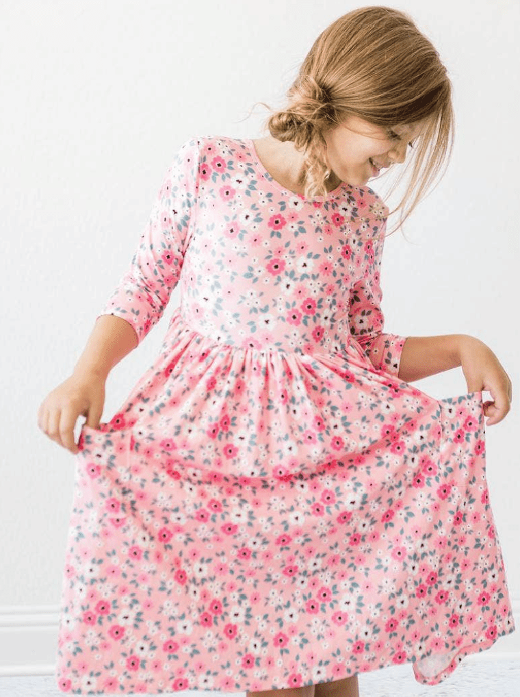Pink Pocket Twirl Dress - (Size Child 4) - Comfy & Fun! - Foxy’s