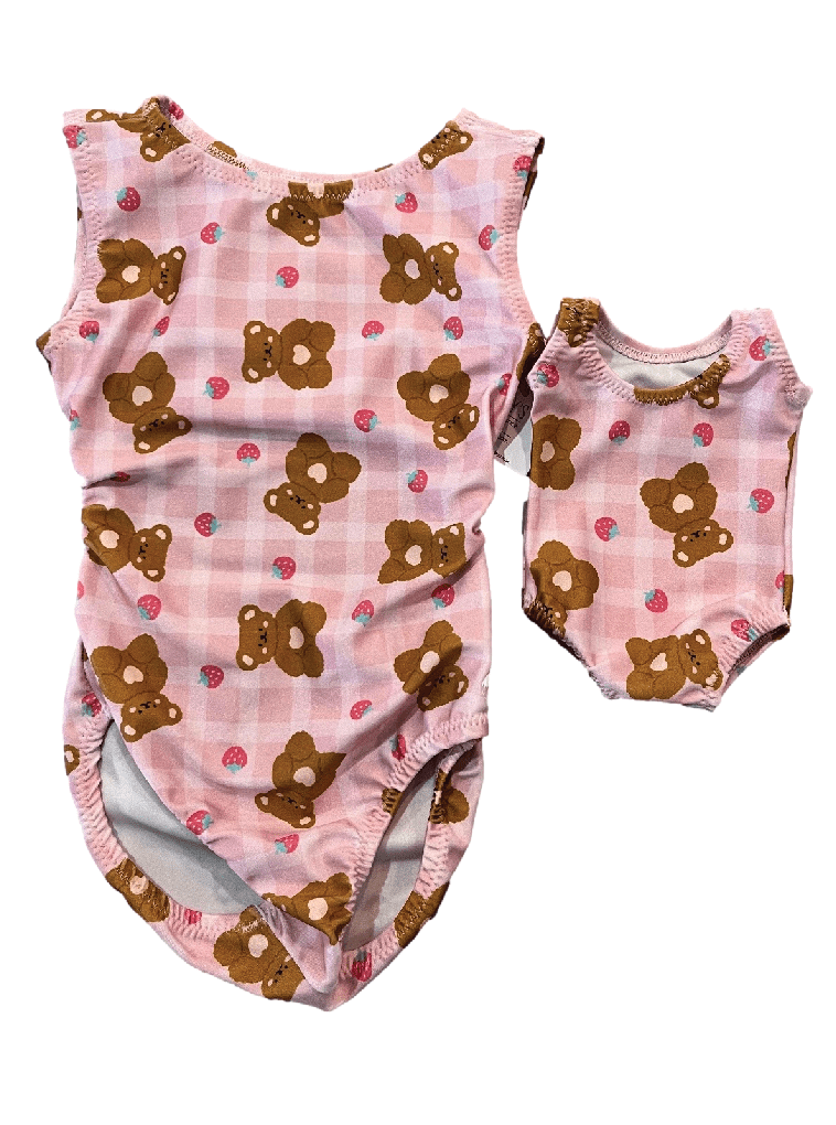 Sweet Teddy Bear Tumble Tot Girls Gymnastics Leotard Set - Foxy’s