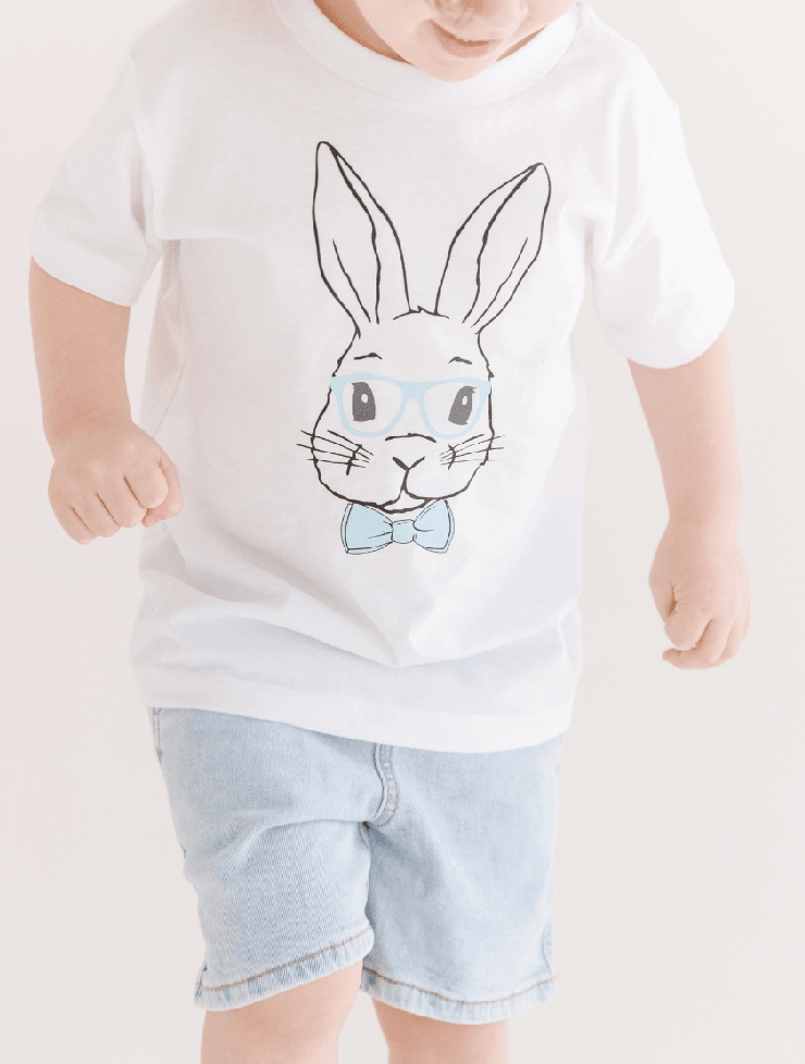 Boys' Cotton Tail Bunny Easter Shirt - Soft, Comfy & Cute! - Foxy’s