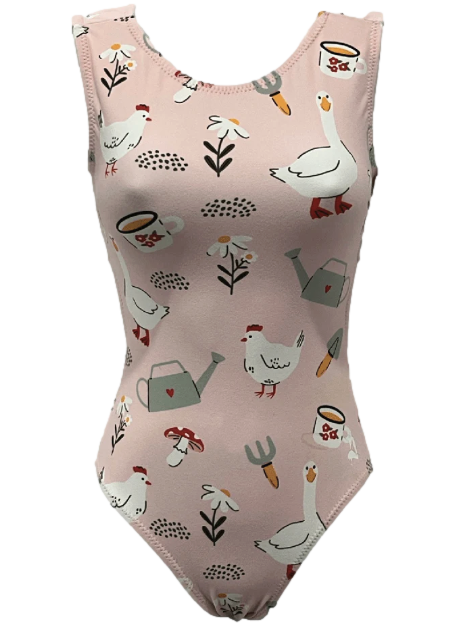 ULTRA SOFT On the Farm Spring Gymnastics Leotard for Girls