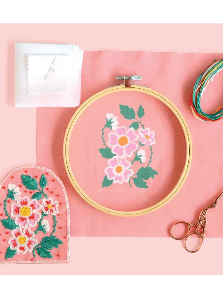 DIY Kit: Roses Embroidery Patch Kit - Foxy’s