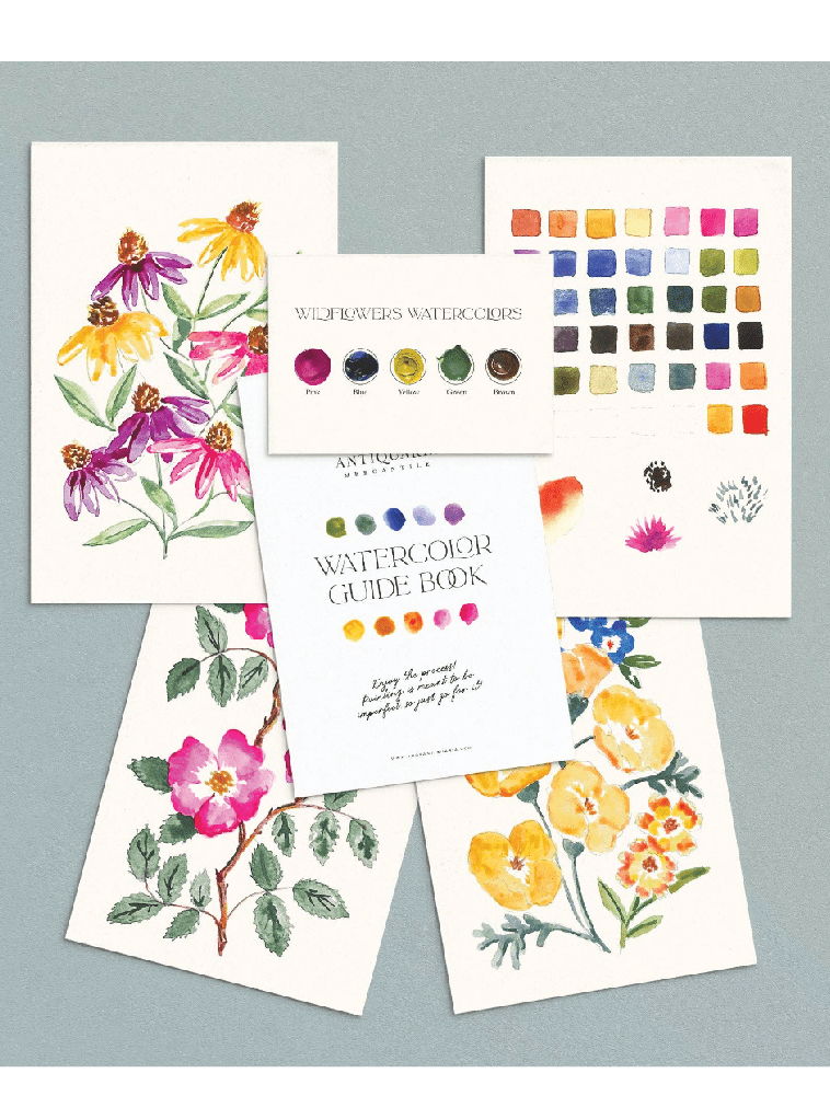 Watercolor Painting Kit : Wildflowers No1 - Foxy’s
