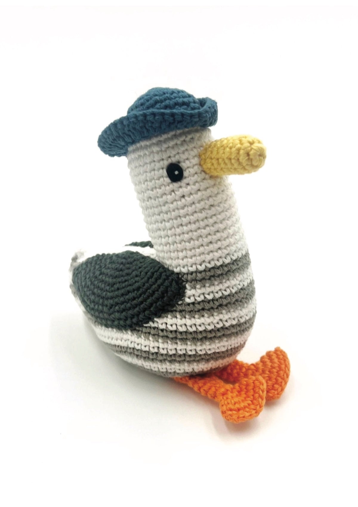 Seagull Rattle - Organic Cotton Crochet Plush Baby Toy - Foxy's - Foxy’s