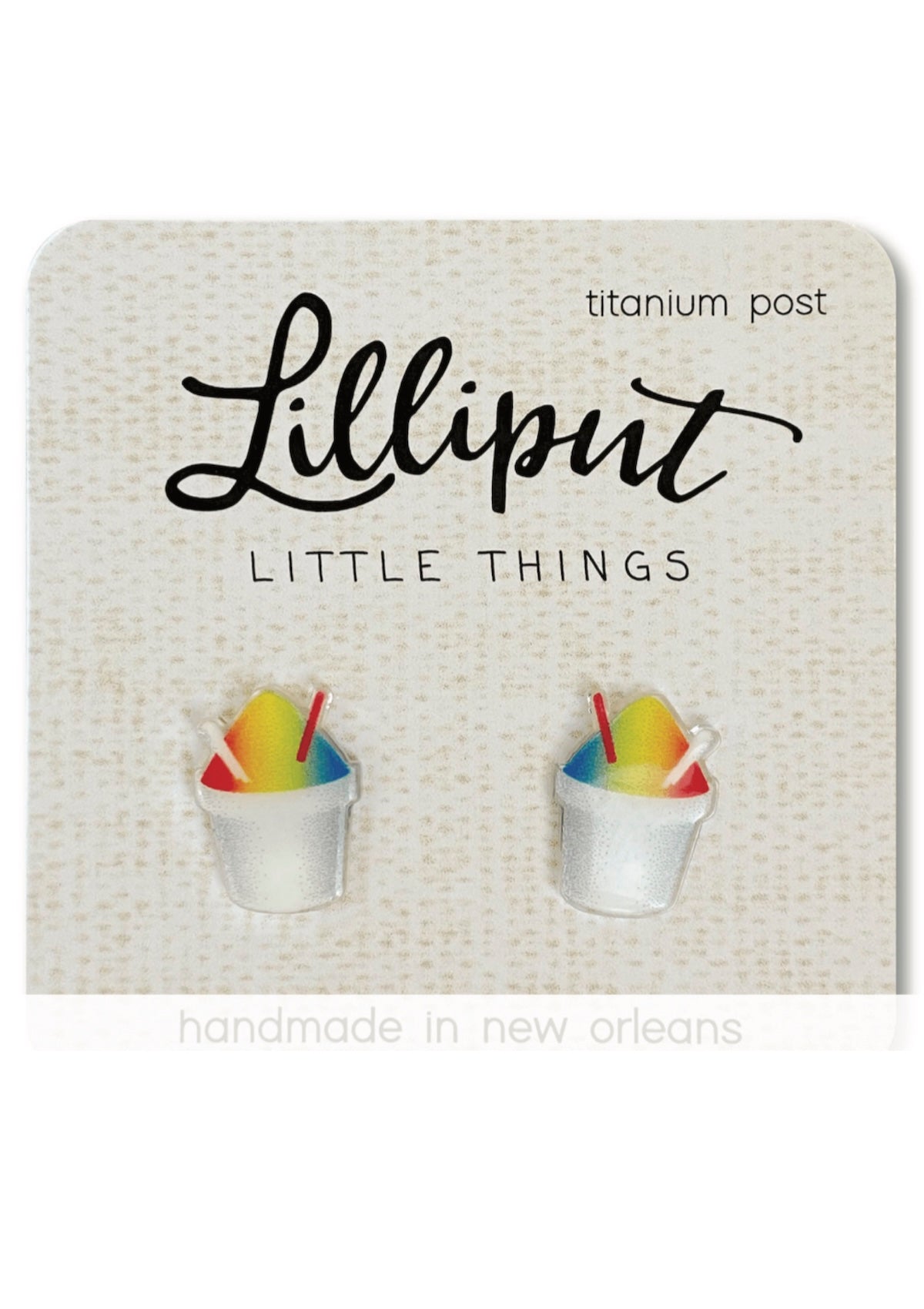 Sweet & Sassy! Hypoallergenic Rainbow SnowCone Titanium Earrings for Sensitive Ears ✨ - Foxy’s