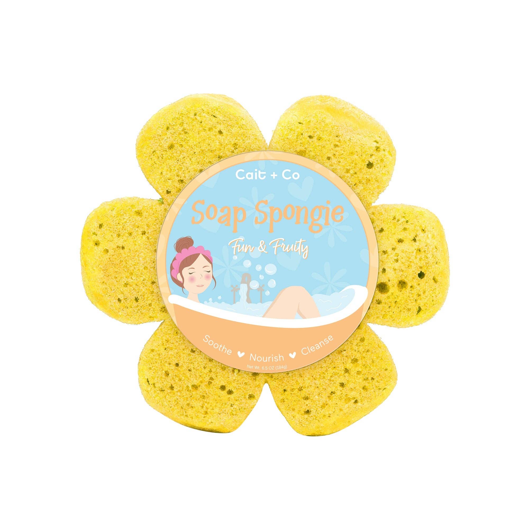 soap infused bath and body sponge