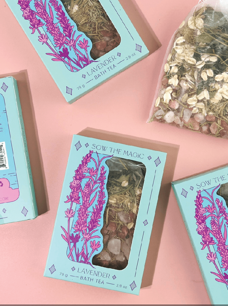 Lavender Lovers Tarot Botanical Bath Tea Box - Foxy’s