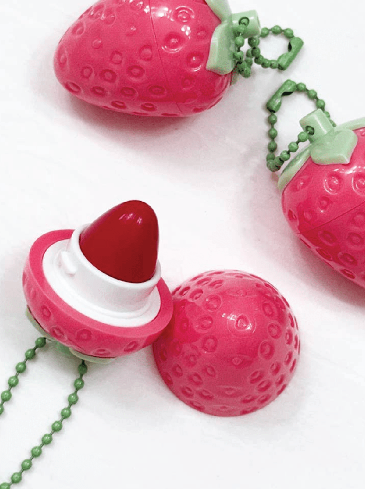 Strawberry Lip Gloss with Key Ring - Foxy’s