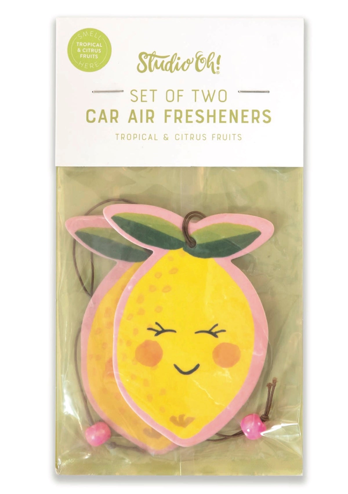Citrus Bliss Car Air Freshener 2 - Pack | Lemon Scent by Lovelight Paper 🍋 - Foxy’s