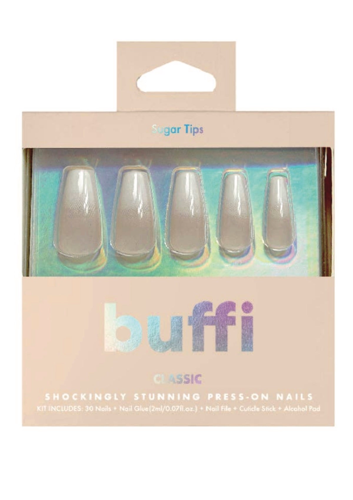 Sugar Tips Press - On Nails - Medium Coffin - Sweet French Style - Foxy’s