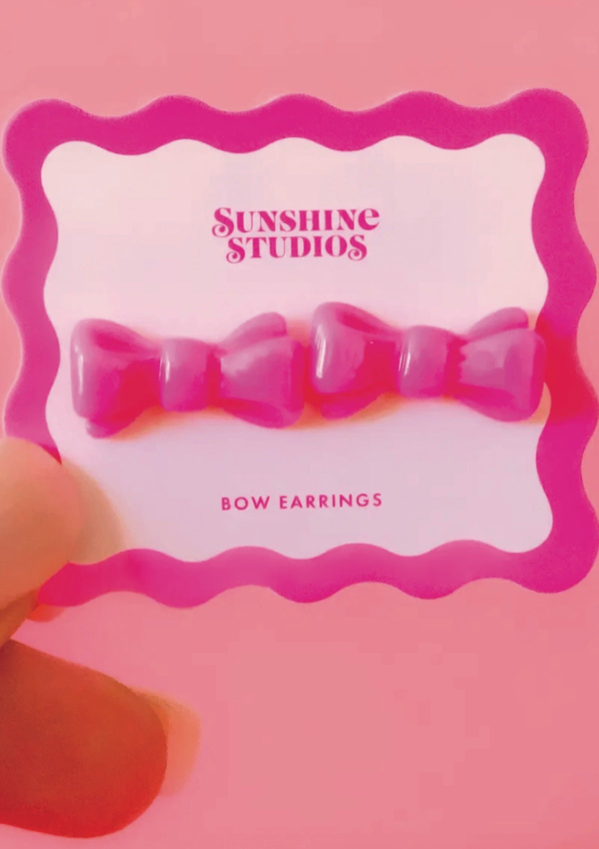 Kitsch Pink Bow Earrings - Cute & Stylish Bows for Girls & Teens! - Foxy’s