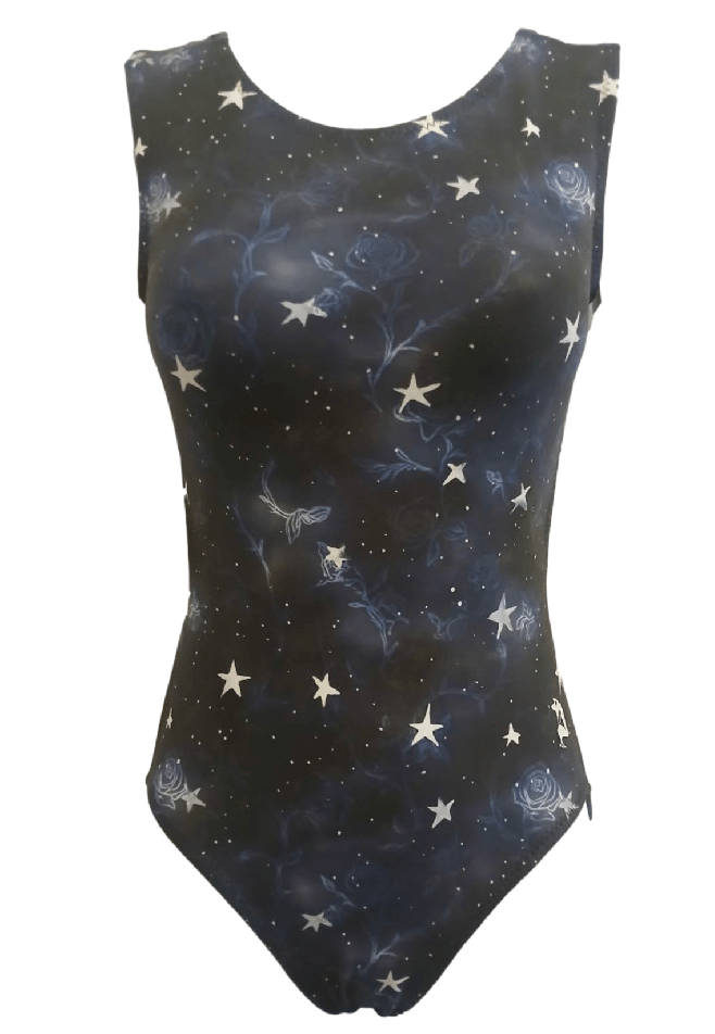 Ultra Soft Dark Rose Galaxy Sky Gymnastics Leotard - Foxy’s
