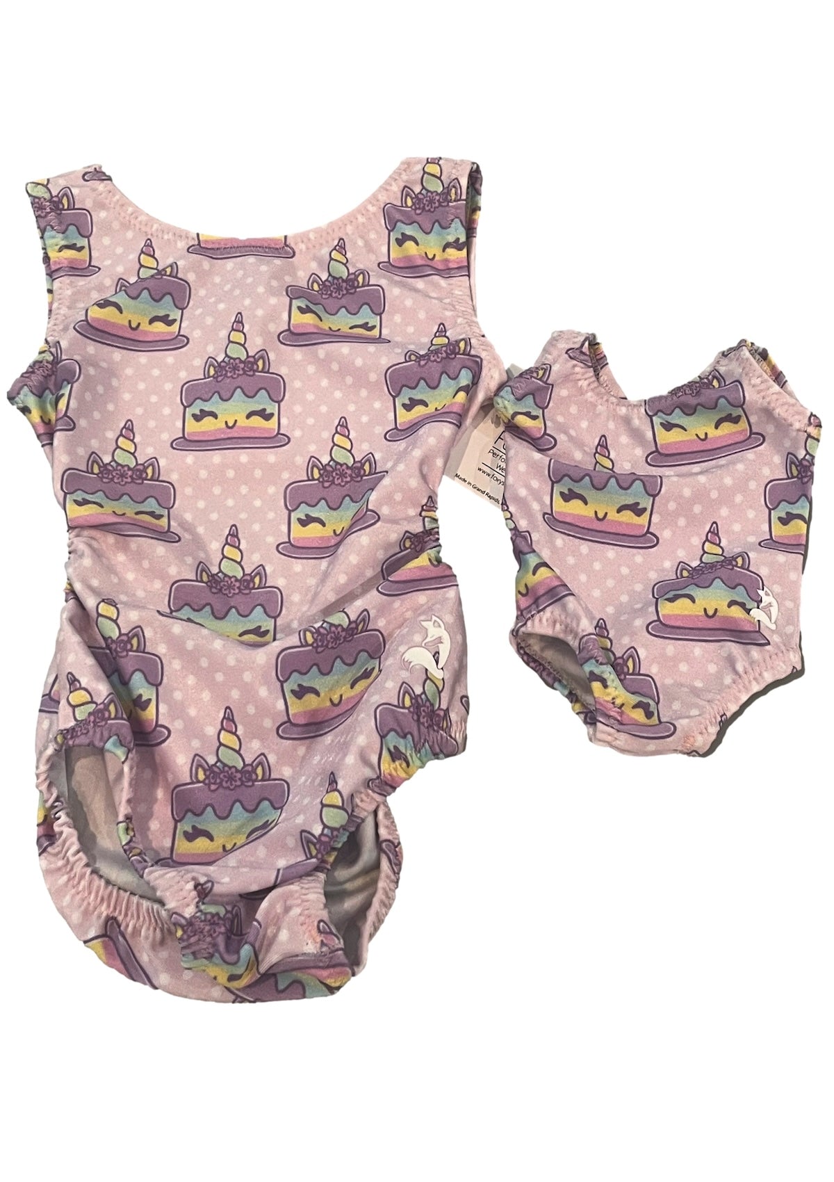 Tumble Tot Toddler Gymnastics Unicorn Cake & Matching Doll Leo Set - Foxy’s