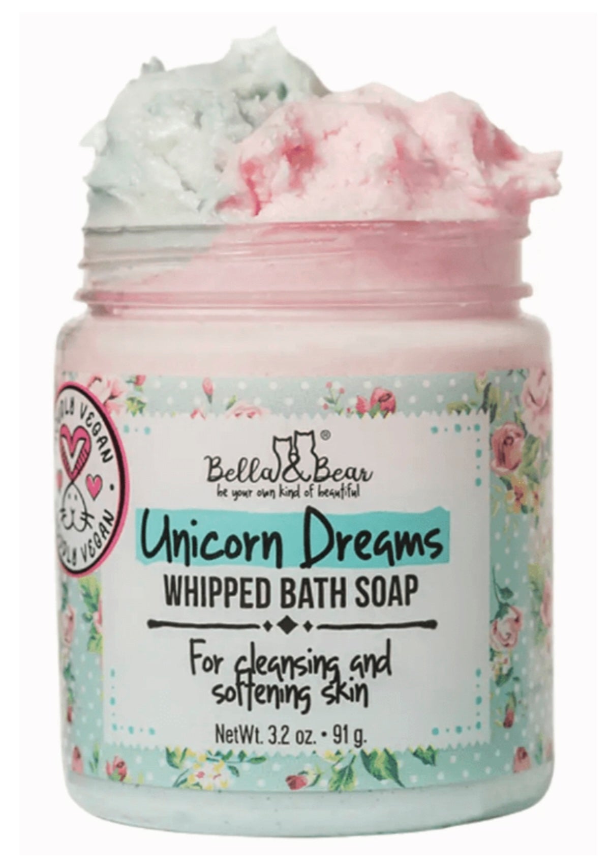 Unicorn Dreams Whipped Bath Soap & Shave Cream - 3.2oz Travel Size | Vegan & Cruelty - Free - Foxy’s