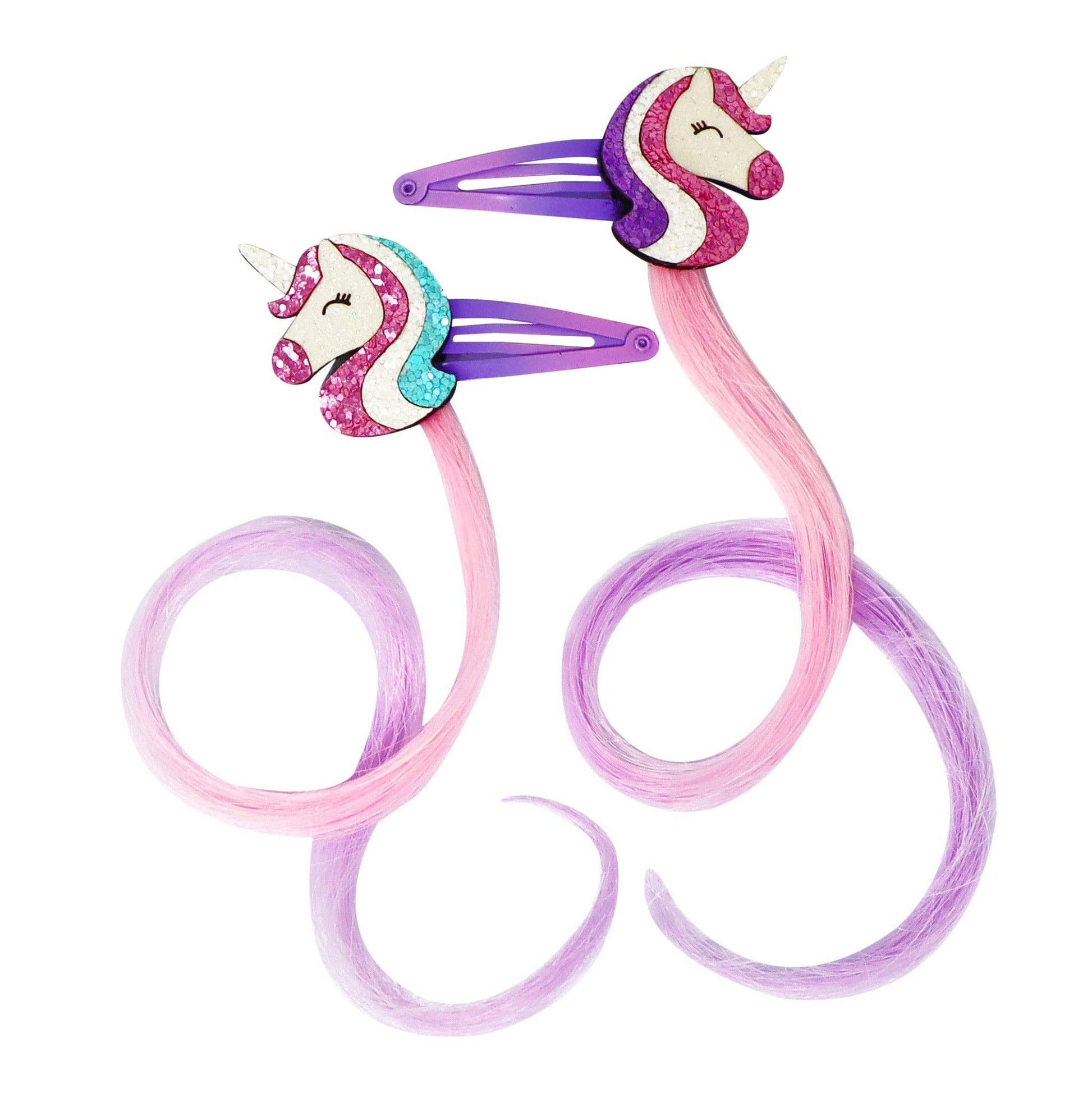 unicorn hair clip extensions