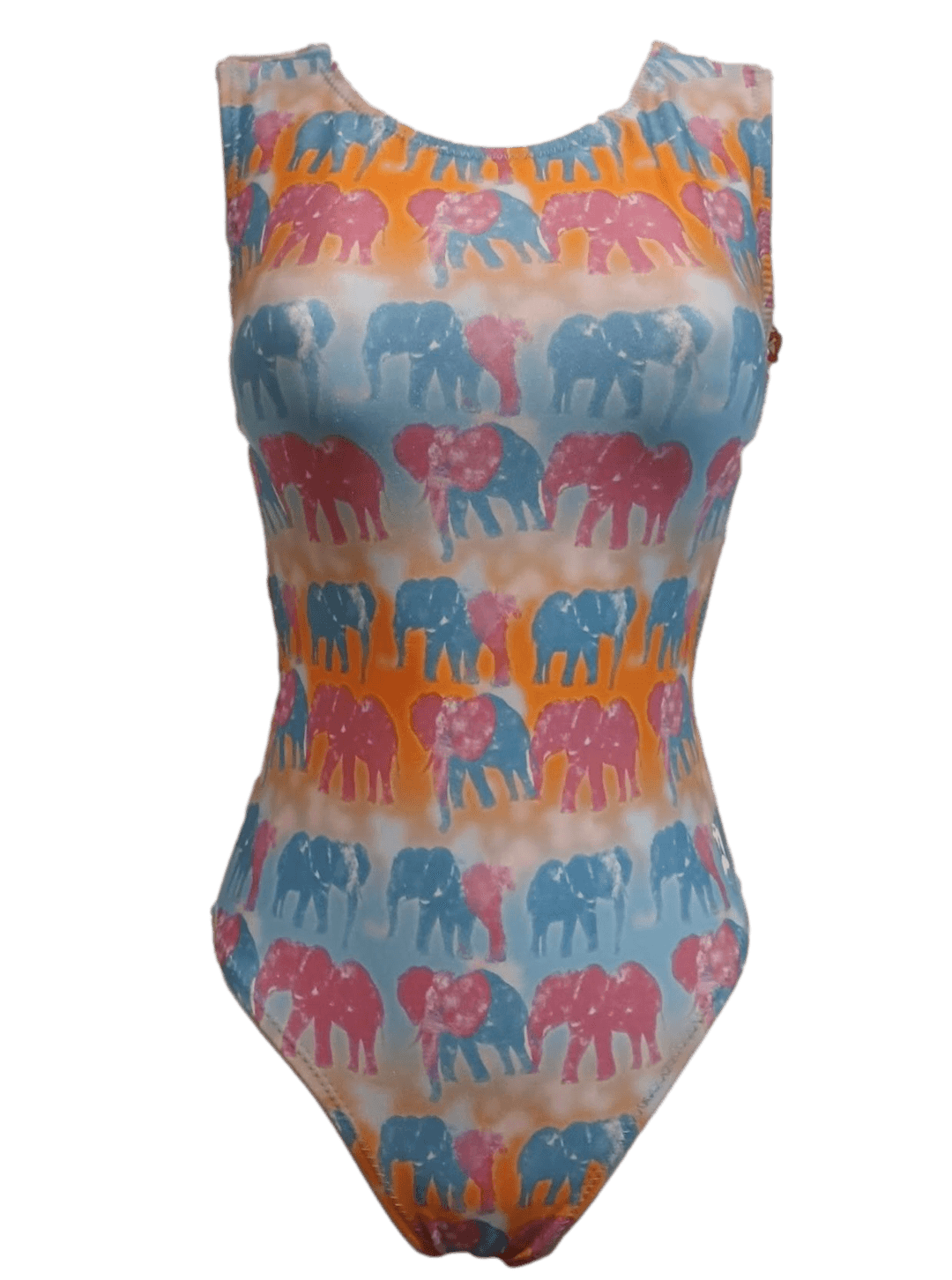 Vibrant Elephant Print Gymnastics Leotard - Bold & Unique Design - Foxy’s