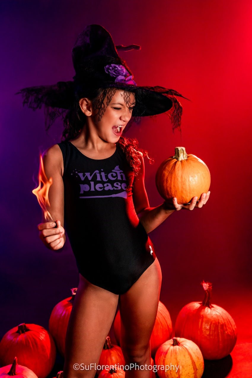 Witch, Please Halloween Gymnastics Leotard (witch or witchout the witch hat) - Foxy’s