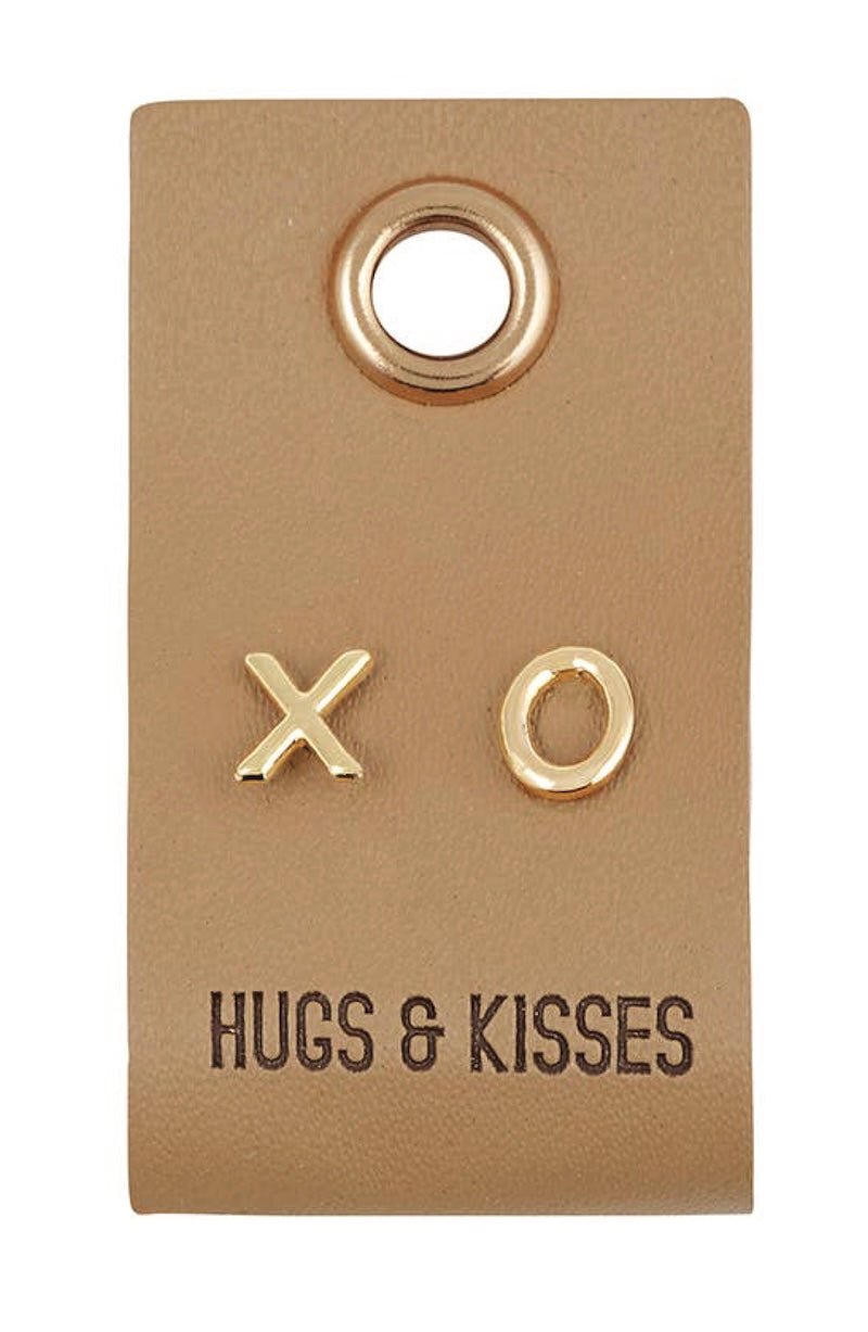 Leather Tag Earrings -XO - Foxy’s